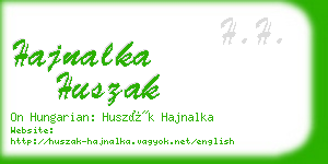 hajnalka huszak business card